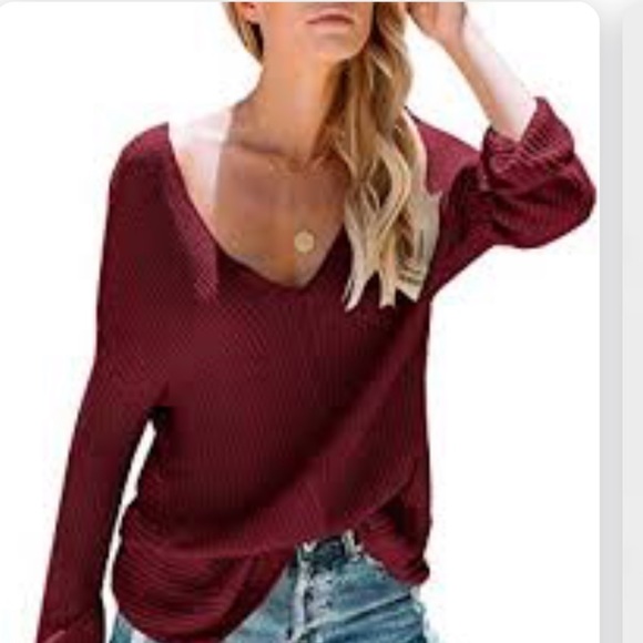 Sweaters - NWT THE BOYFRIEND V NECK HI LO DISTRESSED SWEATER